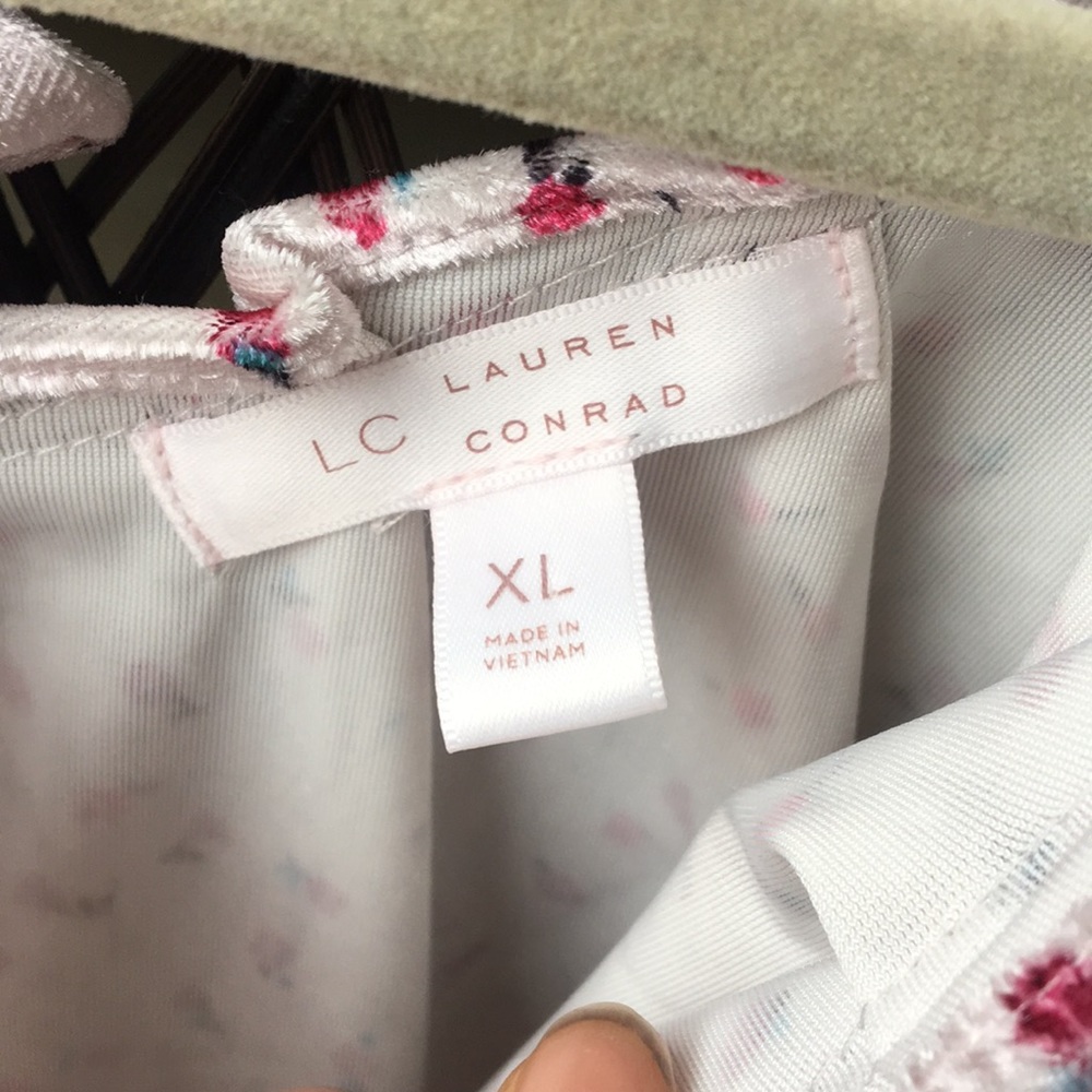 Lauren Conrad Velvet Floral Blouse - Picture 2 of 6